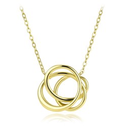MINET Elegantní pozlacený stříbrný 925/1000 náhrdelník JMAS0350GN50