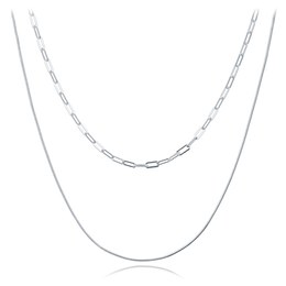 MINET Elegantní svojitý stříbrný náhrdelník