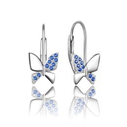 MOISS stříbrné náušnice MOTÝL