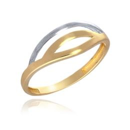 MOISS prsten ze žlutého zlata BICOLOR