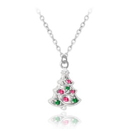 MINET Vánoční stříbrný 925/1000 náhrdelník CHRISTMAS TREE JMAS8044SN42