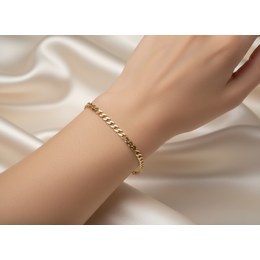 Zlatý 585/1000 náramek z bílého zlata singapur 1703