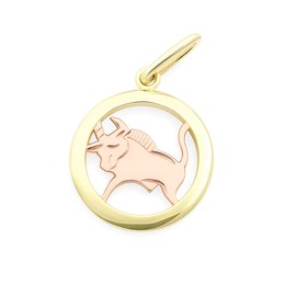 Zlatý přívěsek ze žlutého a červeného zlata zvěrokruh Býk