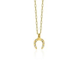 Stříbrný zlacený řetízek s přívěskem Victoria Cruz A3721-07DG