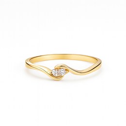 Zlatý 585/1000 prsten se zirkony 70084