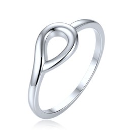 MINET Elegantní zvlněný stříbrný 925/1000 prsten JMAS0359SR