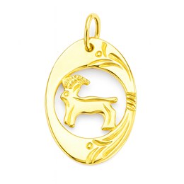 Stříbrný zlacený přívěs zvěrokruh Kozoroh ovál