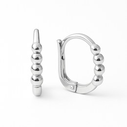 Zlaté náušnice z bílého zlata klapkové