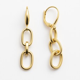 Zlaté visací náušnice klapkové