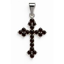 Stříbrný přívěs Křížek s Granáty