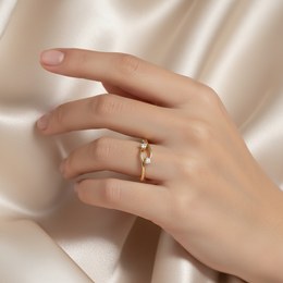 Zlatý 585/1000 prsten z bílého zlata s brilianty 386.1835 0,09ct