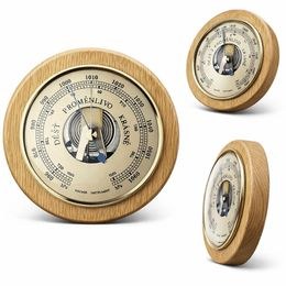 KUBRi 0203C - Špičkový barometr osazený v dubovém dřevě a namořen do odstínu Sonoma