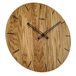 KUBRi 0171 - 20 cm hodiny z dubového masívu včetně dřevěných ručiček