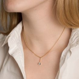 Stříbrný zlacený řetízek s přívěskem Victoria Cruz A3039-23DG