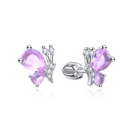 MOISS stříbrné náušnice MOTÝL