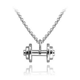 MINET Stříbrný náhrdelník FITNESS ČINKA