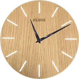 KUBRi KU3001 - Odstín dub - hodiny s tichým chodem od českého výrobce v mnoha velikostech