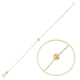 MINET Zlatý náramek s kuličkou Au 585/1000 0,45g