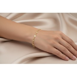 Zlatý 585/1000 náramek z bílého zlata 1987