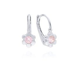 MOISS dětské náušnice z bílého zlata KVĚTINA