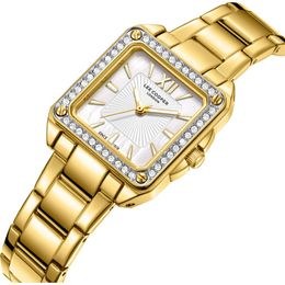 MINET Rosegold dámské hodinky SIENA s šedým koženým řemínkem