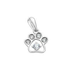 Zlatý 585/1000 přívěsek z bílého zlata tlapka 30294