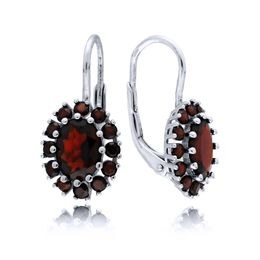 MOISS přívěsek z bílého zlata GRANÁT