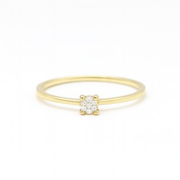 Zlatý 585/1000 prsten s briliantem 0195 0,071ct