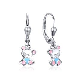 MOISS dětské stříbrné náušnice SMALT MEDVĚD