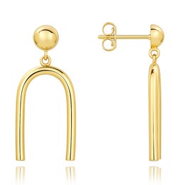 MINET Moderní zlaté náušnice s kuličkou Au 585/1000 1,70g