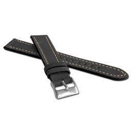 LAVVU LSWUB18 Černý řemínek RETRO z luxusní kuže Top Grain - 18