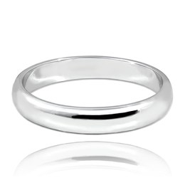 MINET+ Stříbrný snubní prsten 4 mm