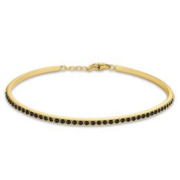 MINET Luxusní zlatý náramek s černým zirkonem Au 585/1000 4,70g
