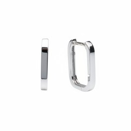 Zlaté 585/1000 náušnice z bílého zlata kroužky TU-3078