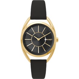 MINET Černo-zlaté dámské hodinky ICON BLACK MWL5240