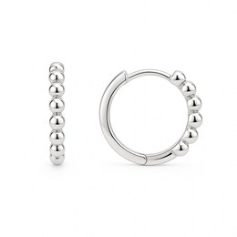 Zlaté náušnice kruhy z bílého zlata
