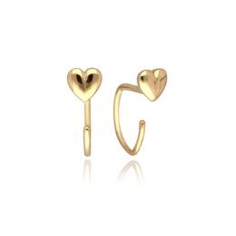 MOISS náušnice ze žlutého zlata SRDCE
