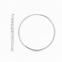 Zlaté náušnice z bílého zlata kruhy