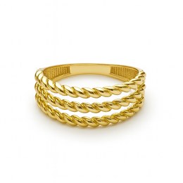 Zlatý prsten trojřadý