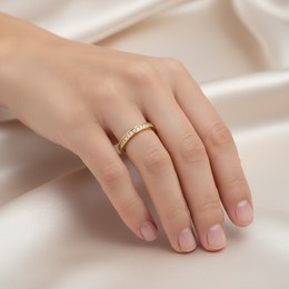 Zlatý prsten se zlatými kuličkami