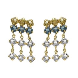 Victoria Cruz A4102-18DT - stříbrné náušnice - zlacené