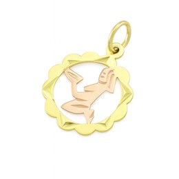 Zlatý přívěsek ze žlutého a červeného zlata zvěrokruh Panna