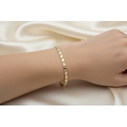 Zlatý 585/1000 náramek z bílého zlata panzer 1964