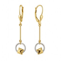 Zlaté visací náušnice klapkové