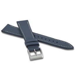 LAVVU Tmavě modrý voděodolný řemínek DAVINCI z luxusní kůže Top Grain - 18 LSAAL18