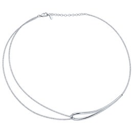 MINET Elegantní zvlněný stříbrný 925/1000 náhrdelník JMAS0359SN45