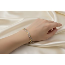 Zlatý 585/1000 náramek singapur 1699