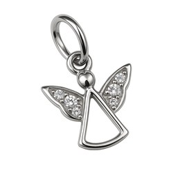 Stříbrný 925/1000 přívěsek Anděl se zirkony