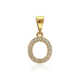 MOISS přívěsek ze žlutého zlata PÍSMENO O