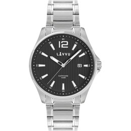 Pánské hodinky se safírovým sklem LAVVU LWM0162 NORDKAPP Black